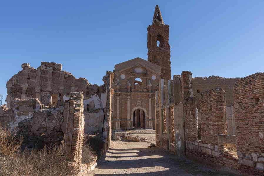 Zaragoza - Belchite 14 - Pueblo Viejo - iglesia de San Martín de Tours